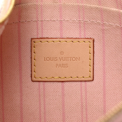 Louis Vuitton Damier Azur Neverfull MM GM Pochette Rose Ballerine 6 of 8