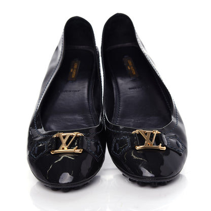 Louis Vuitton Patent Calfskin Oxford Ballerina Flats 39 Black 5 of 10
