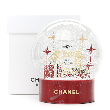 Chanel Glass N°5 Perfume Bottle Snow Globe Red 6 of 6