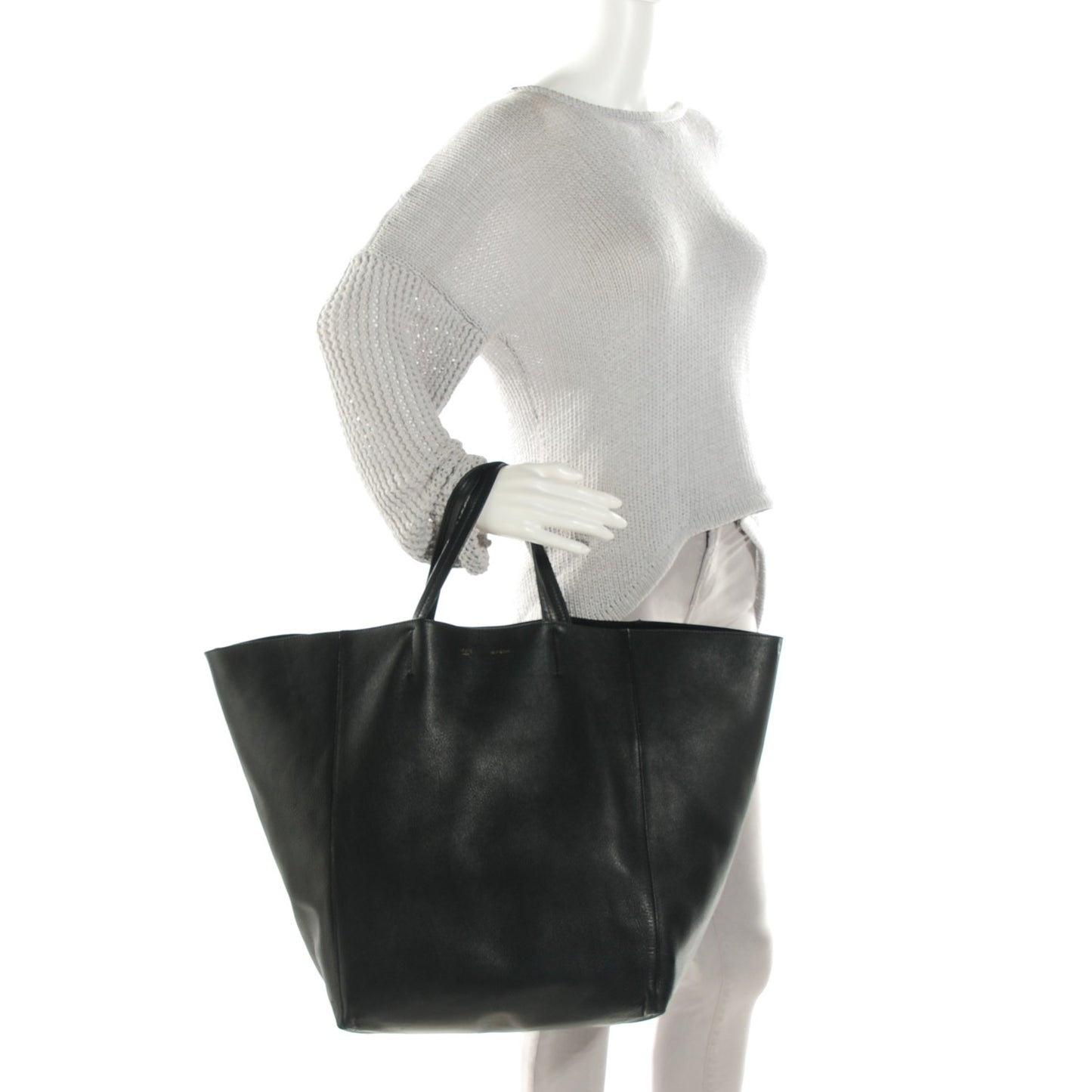 Calfskin Large Horizontal Cabas Phantom Black