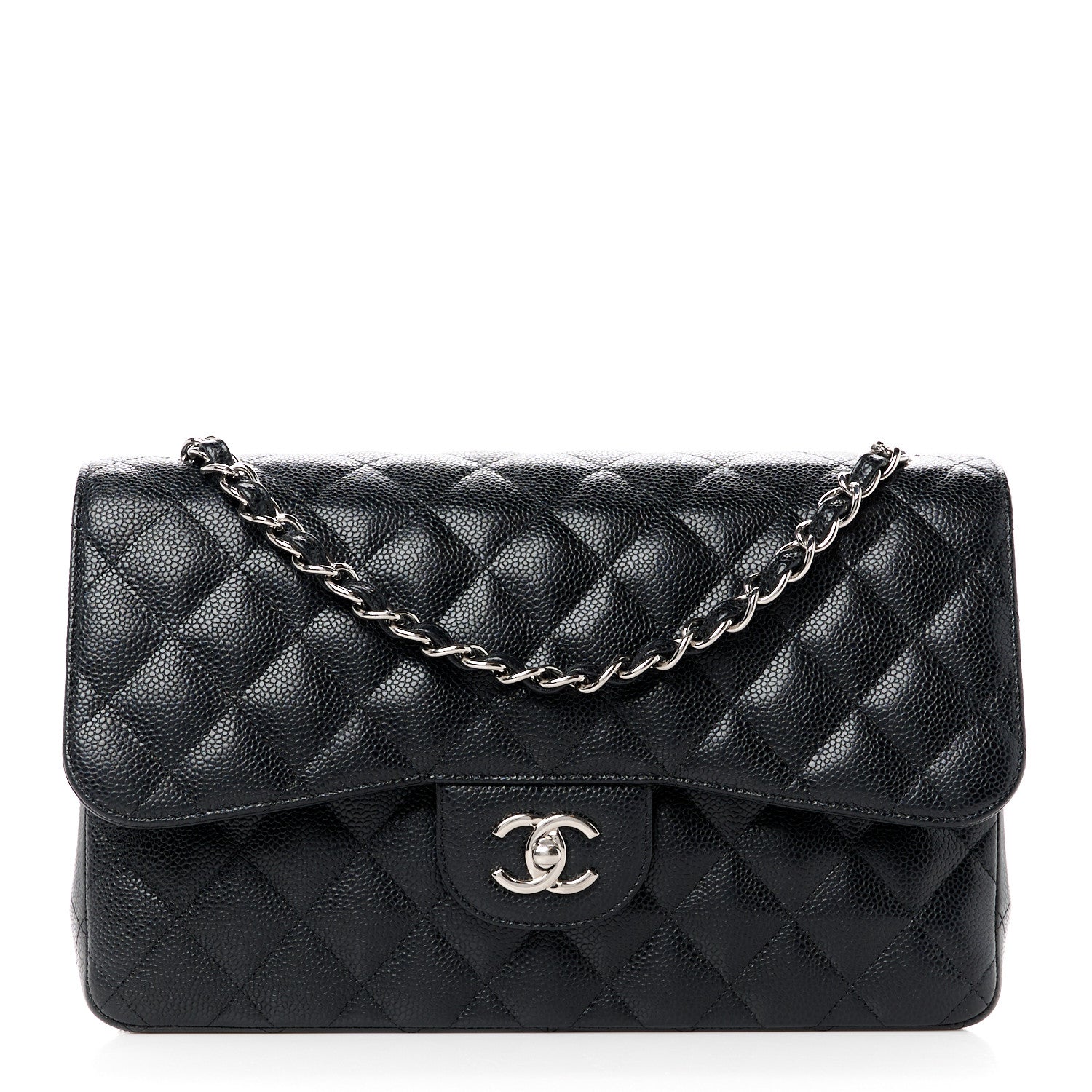 Chanel Caviar Quilted Jumbo Double Flap Black 1 of 12