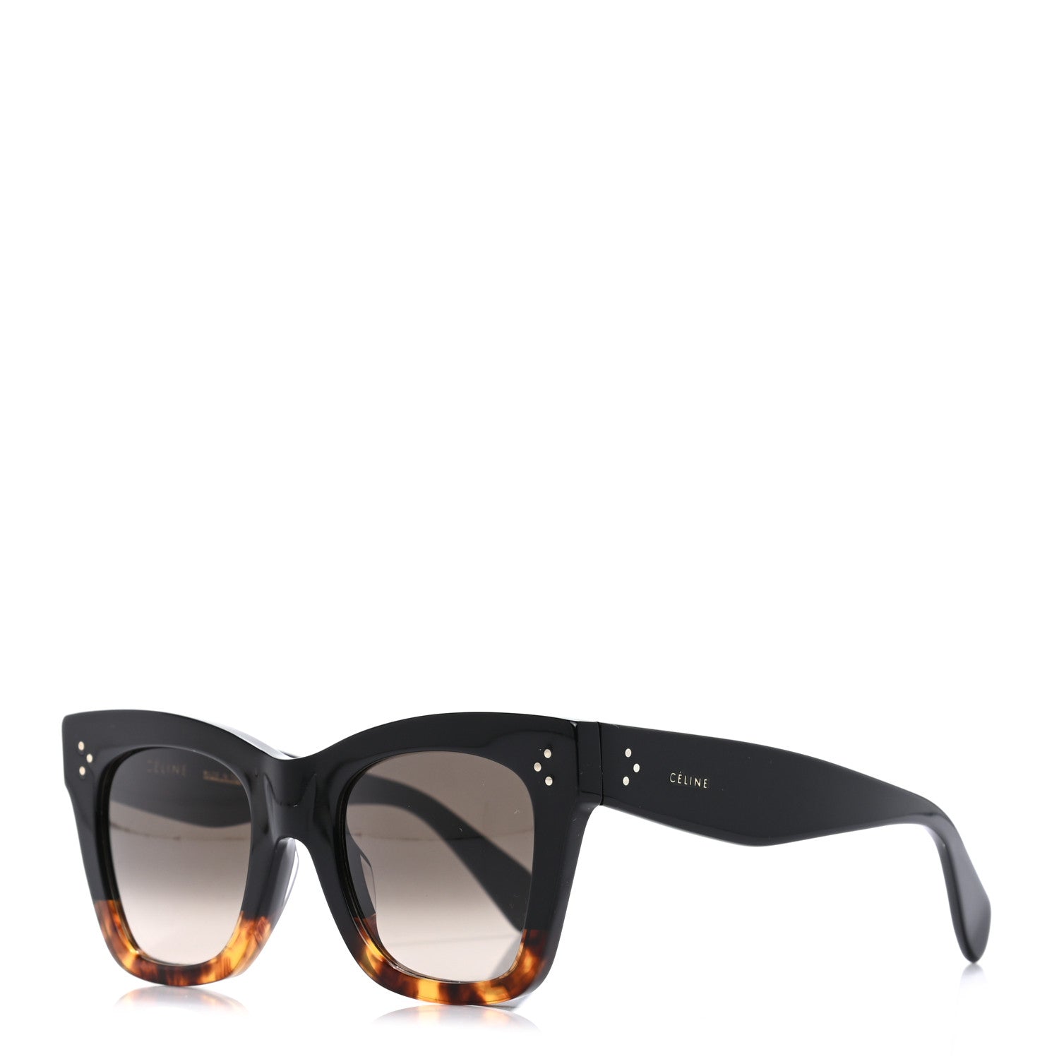 Celine Catherine Sunglasses CL 41098/F/S Black Havana 1 of 6