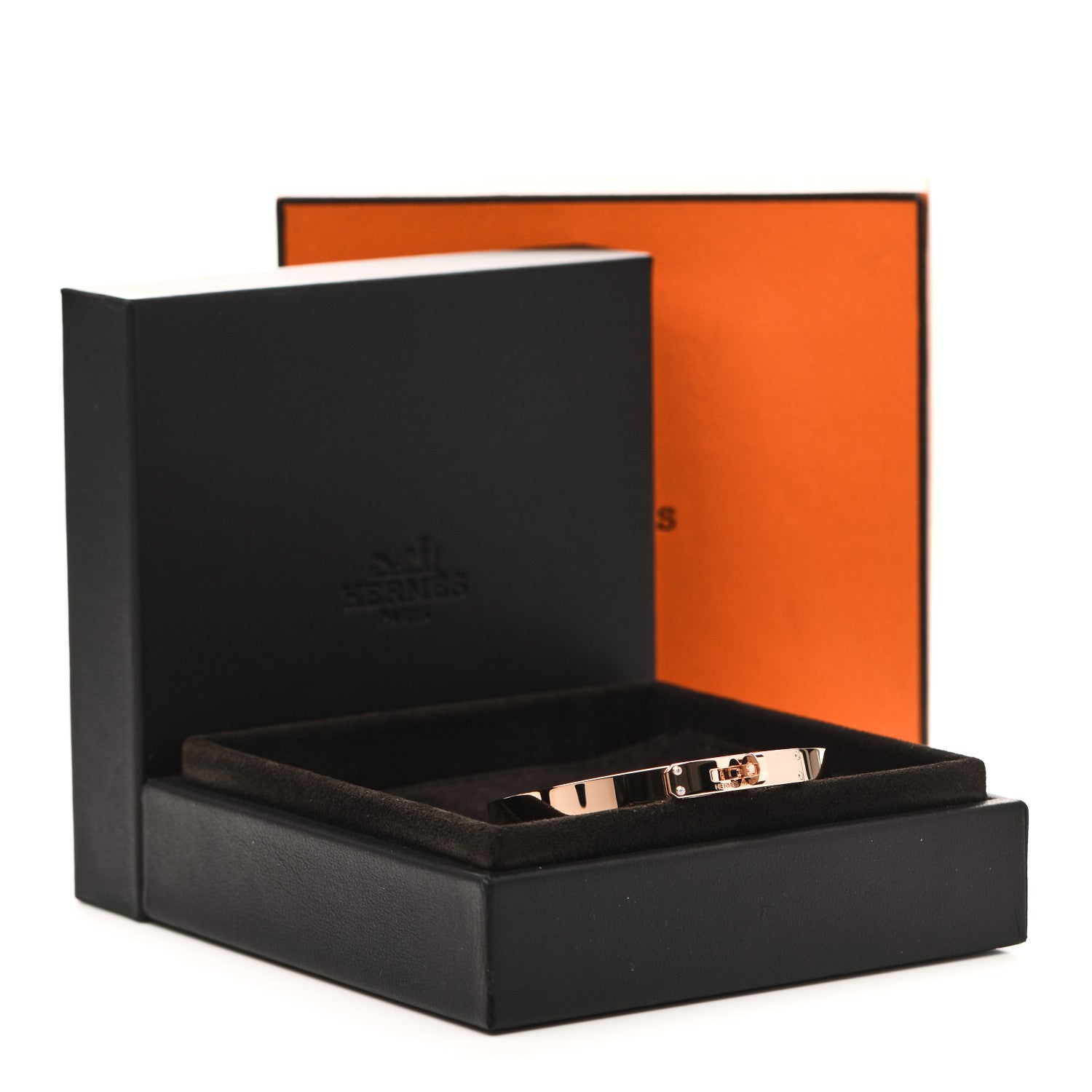 Hermes 18K Rose Gold Diamond PM Kelly Bracelet SH 5 of 5