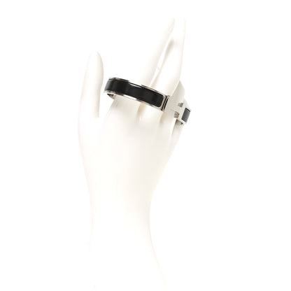 Hermes Matte Enamel Narrow Clic Clac HH Bracelet GM Black 2 of 5