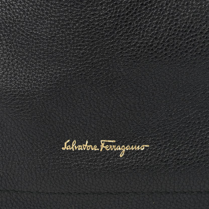 Salvatore Ferragamo Grained Calfskin Ally Hobo Black 11 of 11