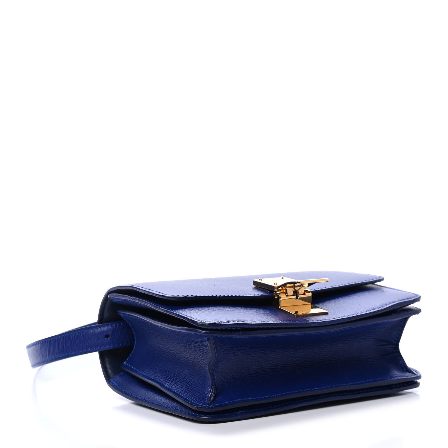 Celine Liege Calfskin Small Classic Box Flap Bag Indigo 3 of 4