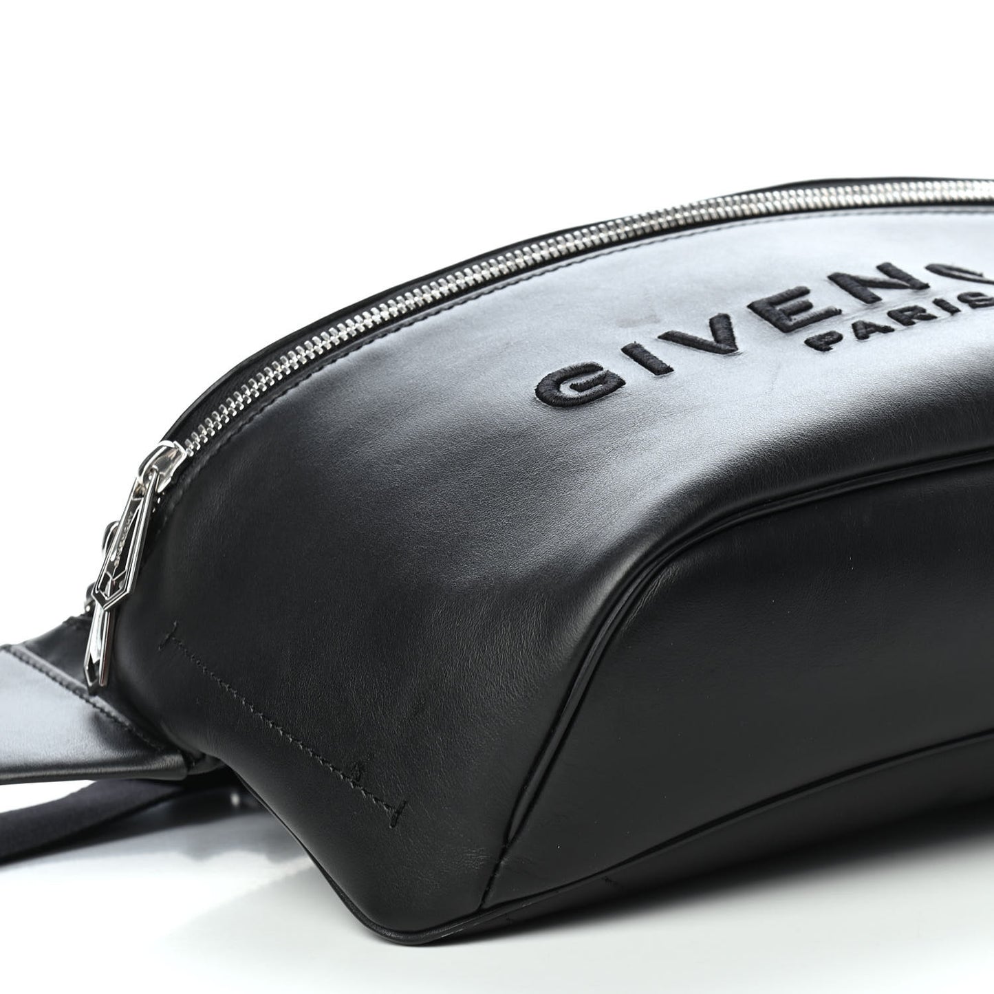 Calfskin Logo Belt Bag Black