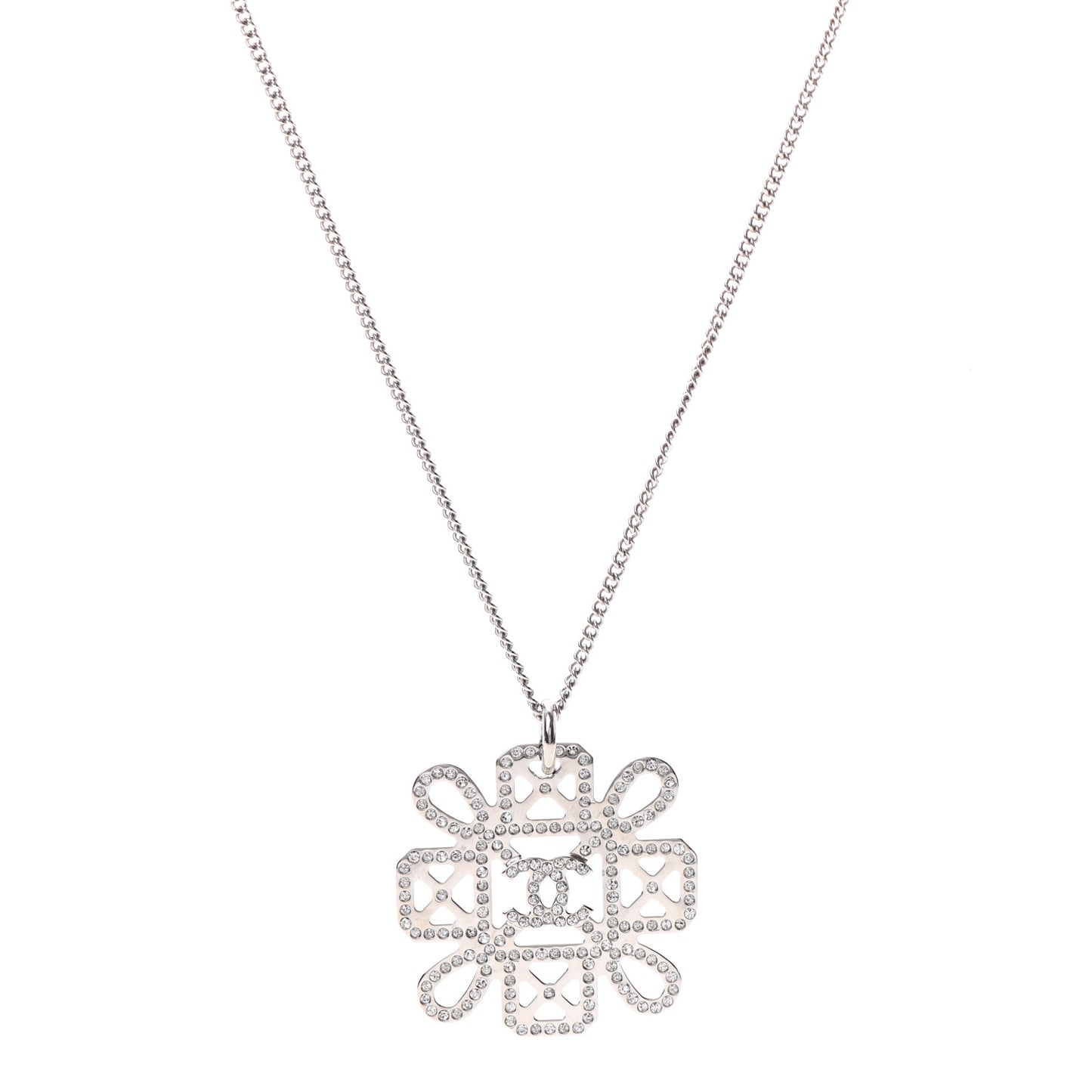 Crystal Strass Necklace Silver