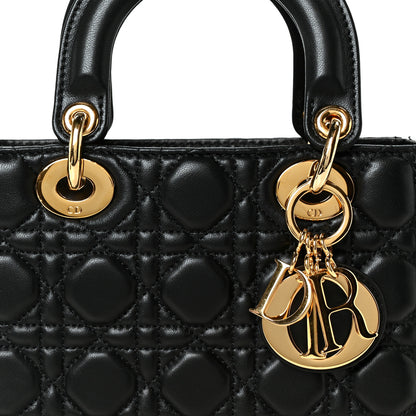 Christian Dior Lambskin Cannage Small Lady Dior Black 7 of 9