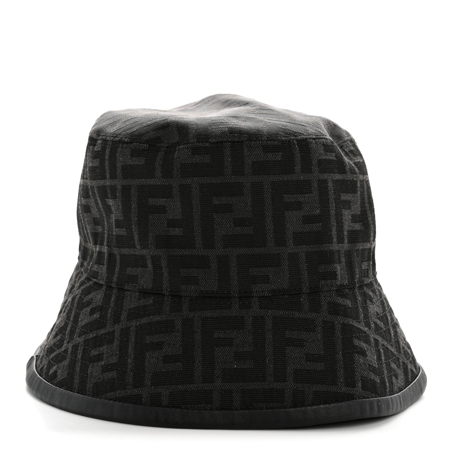 Fabric Jacquard FF Bucket Hat L Black