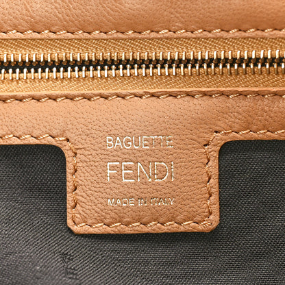 Fendi Nappa FF 1974 Embossed Baguette Miele Scuro 6 of 9
