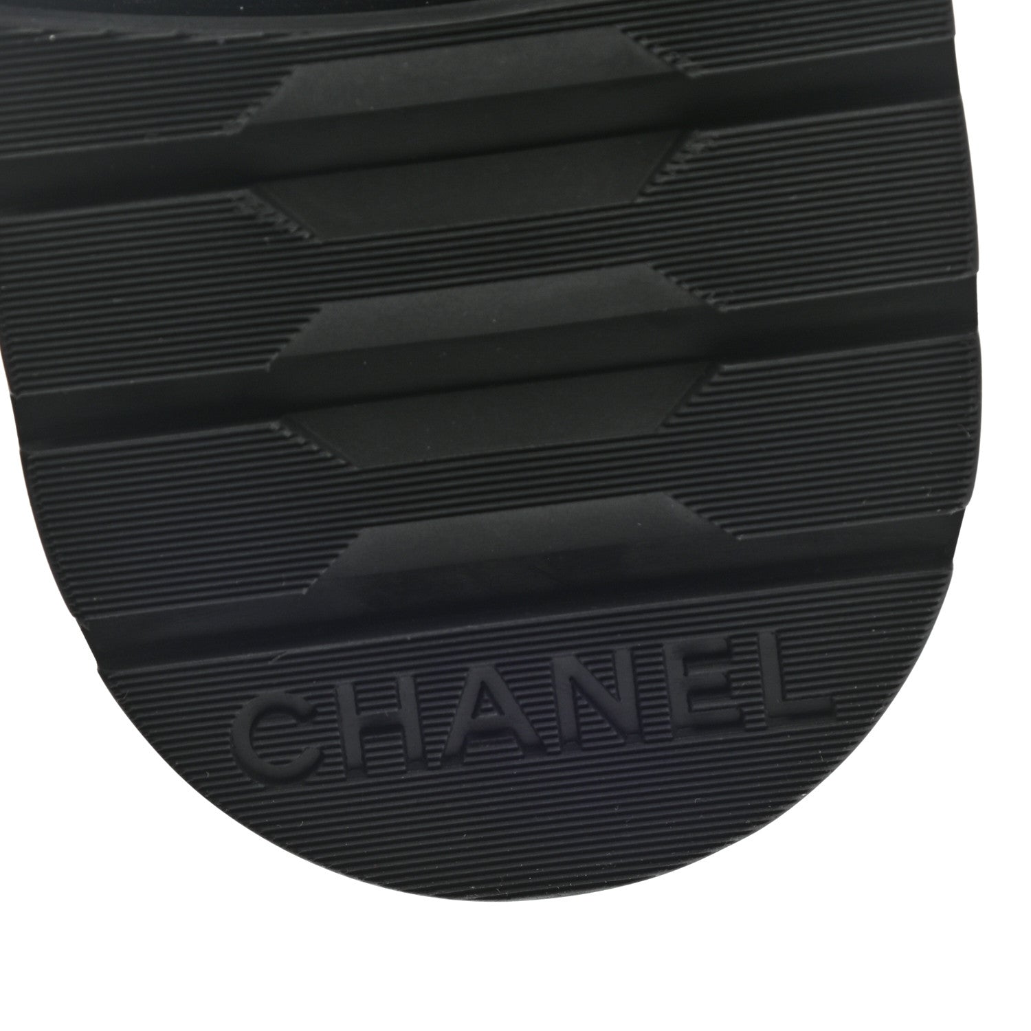 Chanel Shiny Goatskin Calfskin Quilted Lace Up Combat Boots 38 Black 6 of 8