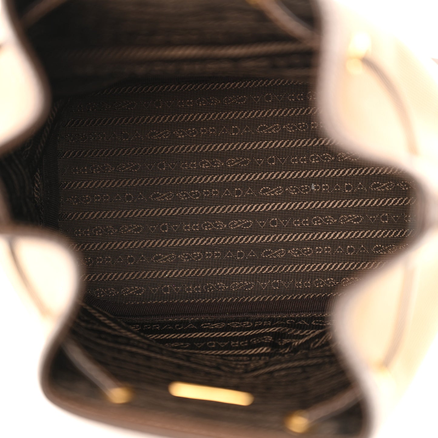 Jacquard Logo Mini Bucket Crossbody Bag Corda Bruciato