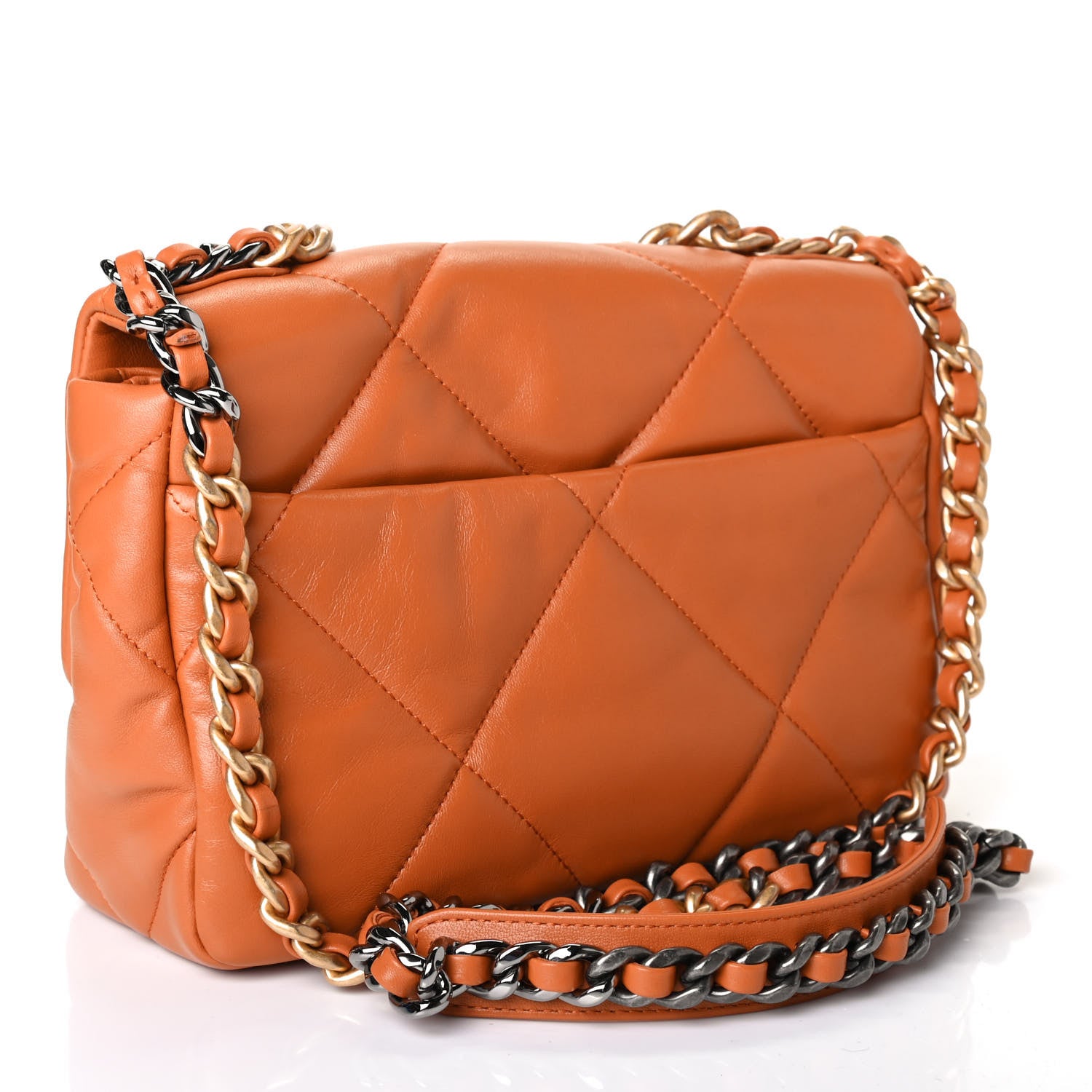 Chanel Lambskin Quilted Medium Chanel 19 Flap Light Brown 2 of 4