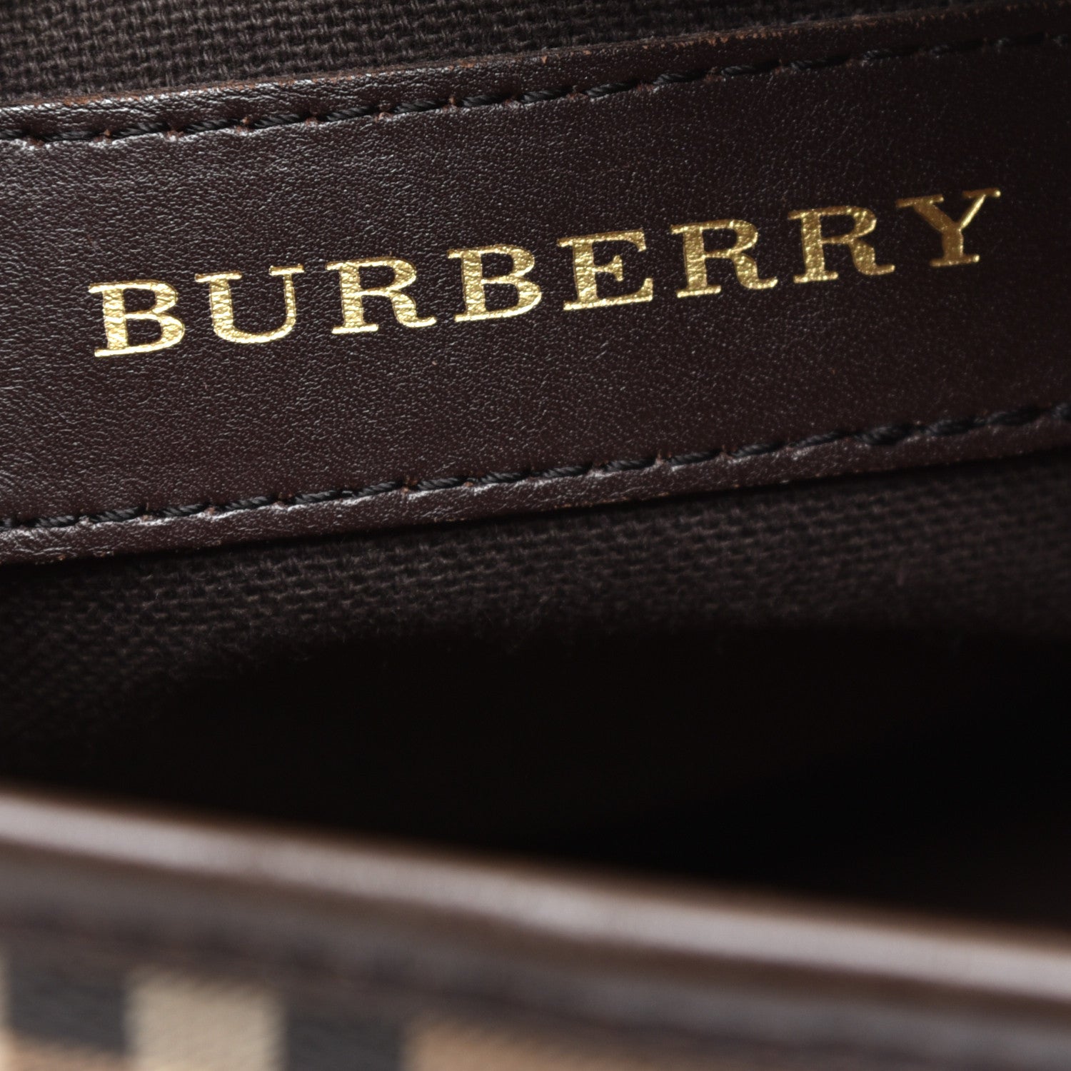 Burberry Haymarket Check Medium Regent Tote Chocolate 6 of 8