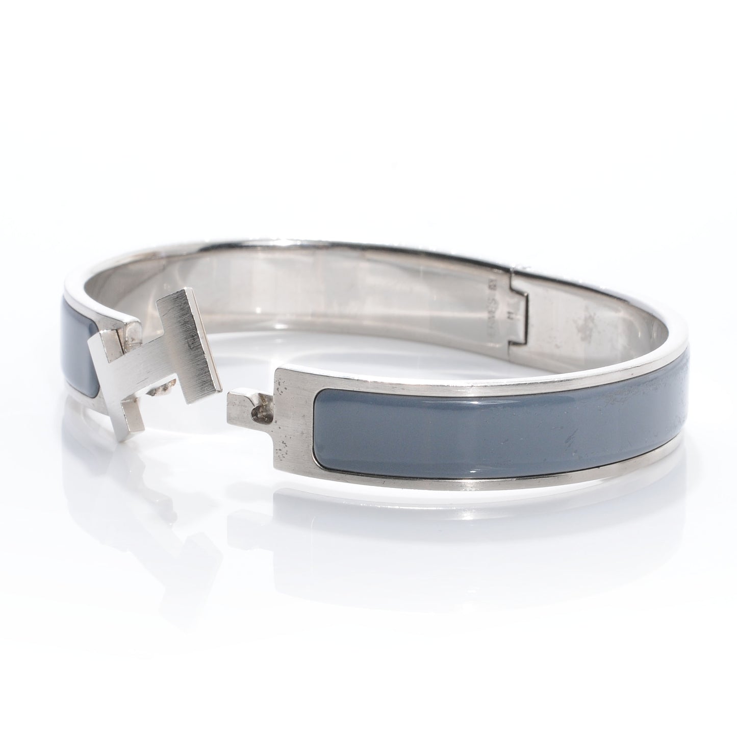 Enamel Narrow Clic Clac HH Bracelet GM Ardoise