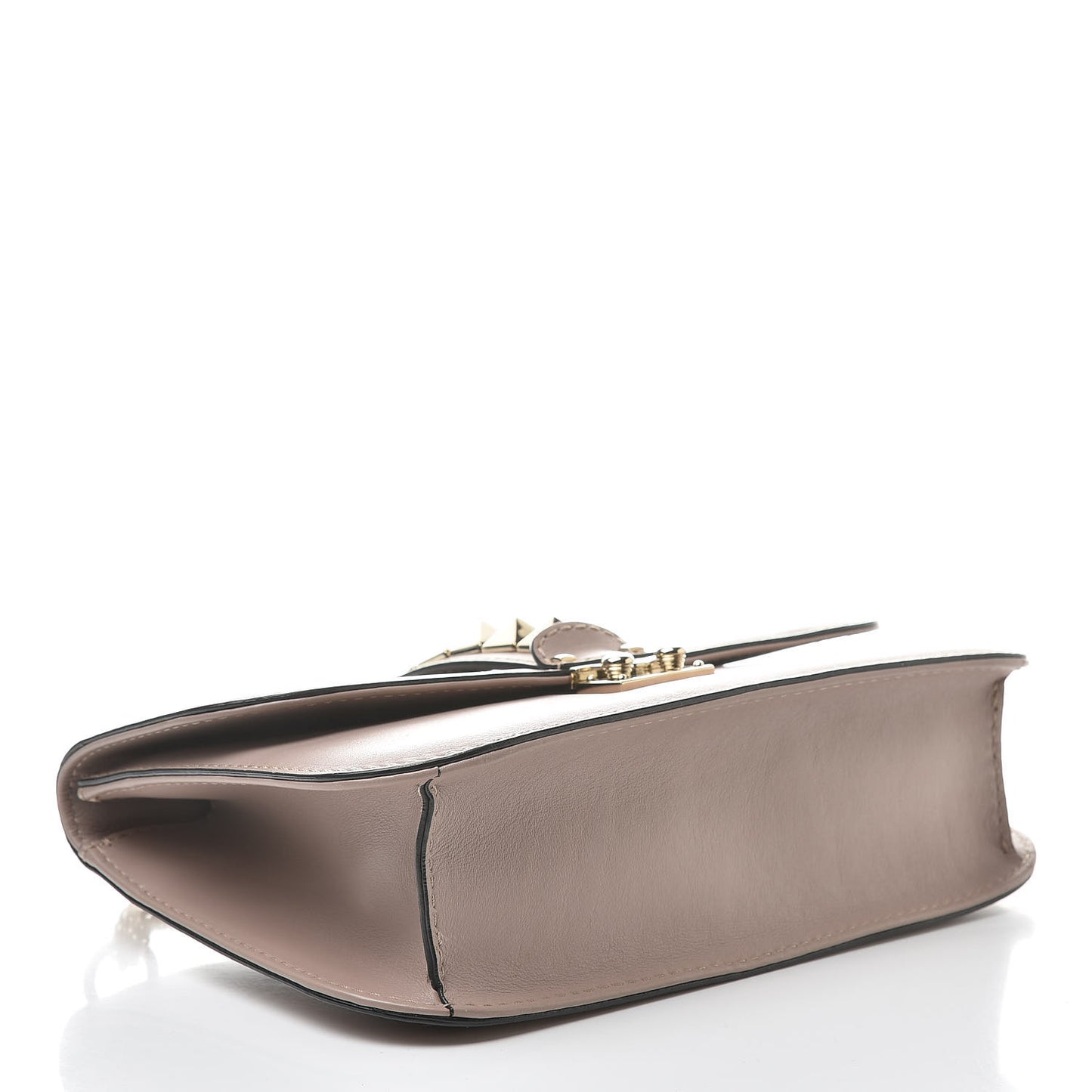 Vitello Medium Glam Lock Rockstud Flap Poudre