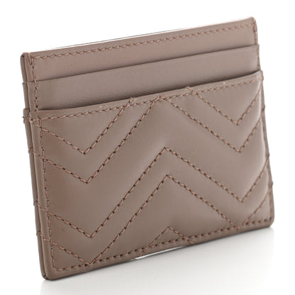 Gucci Calfskin Matelasse GG Marmont Card Holder Porcelain Rose 3 of 10