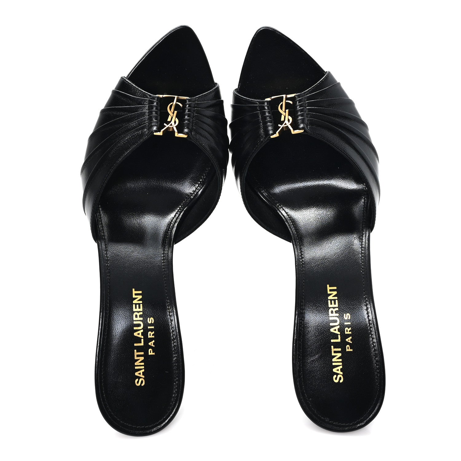 Saint Laurent Nappa Sugar Babylone 90 Mules 37.5 Black 2 of 10