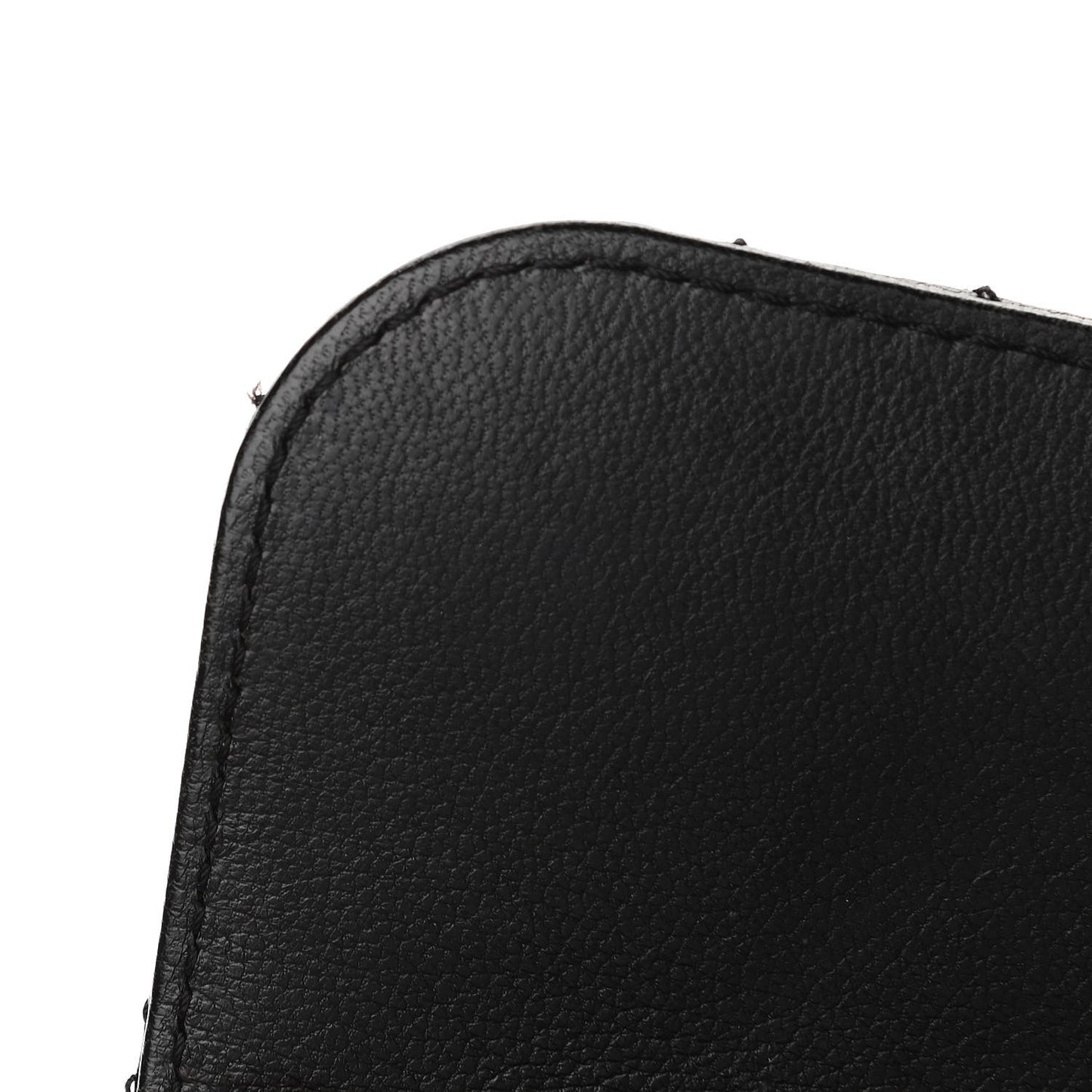 Goatskin Quilted Medium Perfect Edge Flap Black