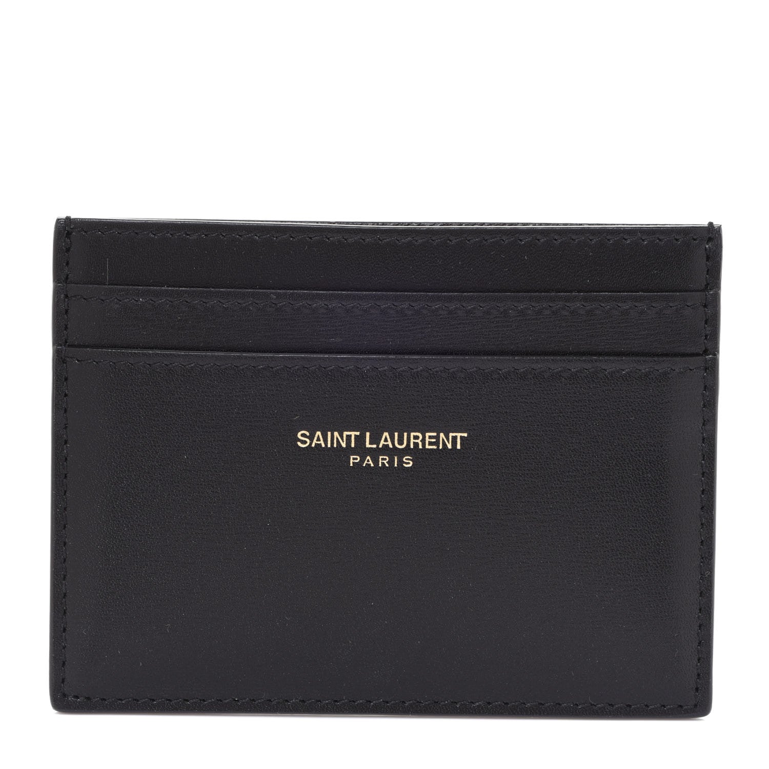 Saint Laurent Calfskin Card Case Black 1 of 8