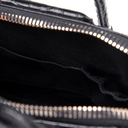 Givenchy Calfskin Crocodile Embossed Small Antigona Black 10 of 17