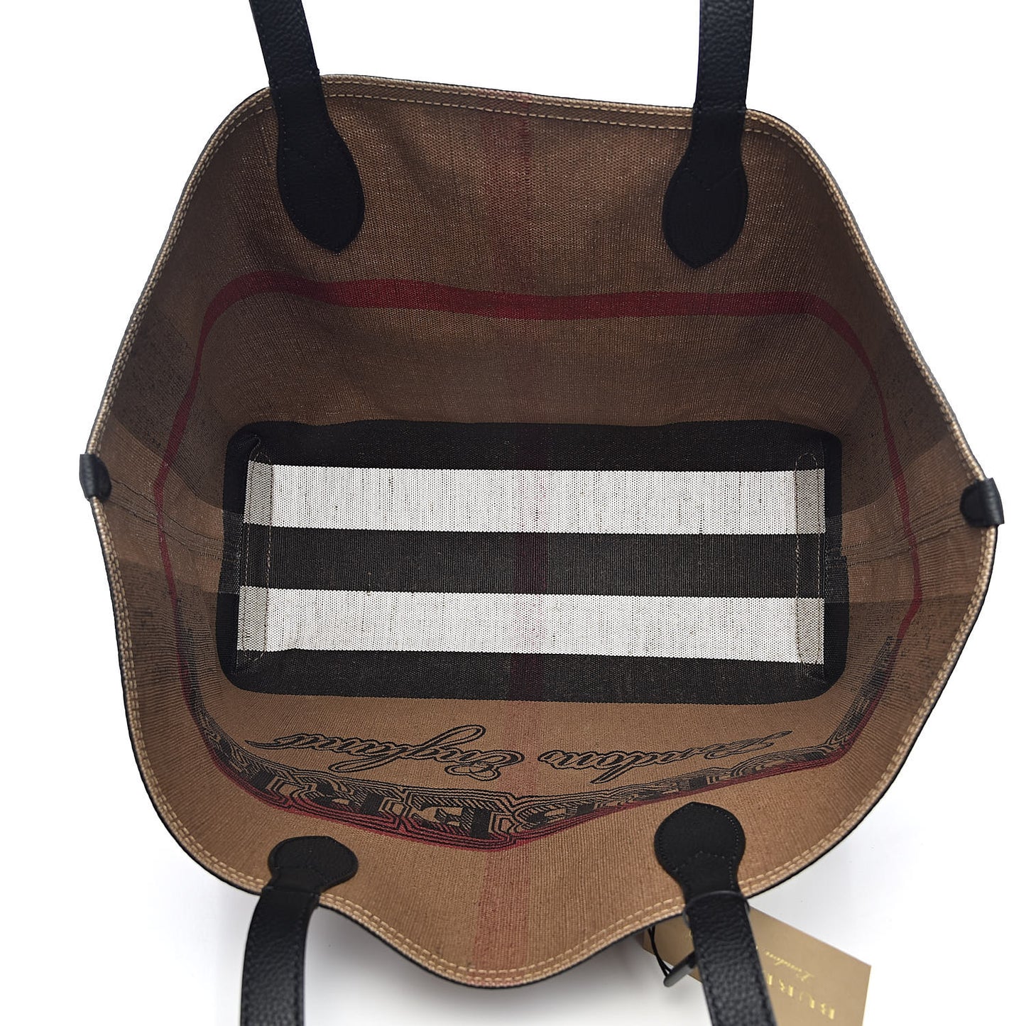 Coated Canvas Mega Check Medium Doodle Tote Black