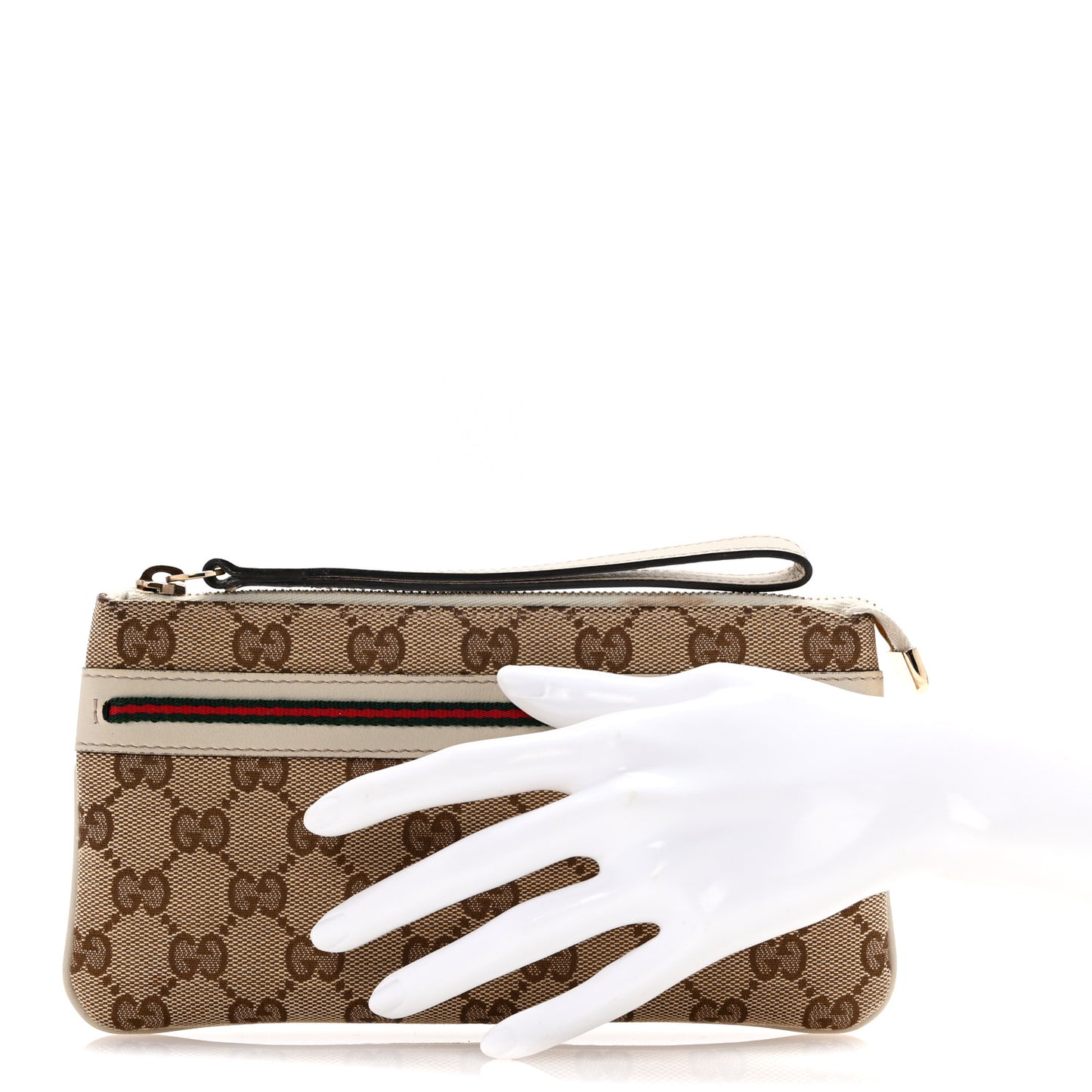 Monogram Mayfair Wristlet Off White