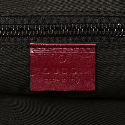 Gucci Monogram Calfskin Perforated Medium Flat Messenger Bag Red 5 of 12