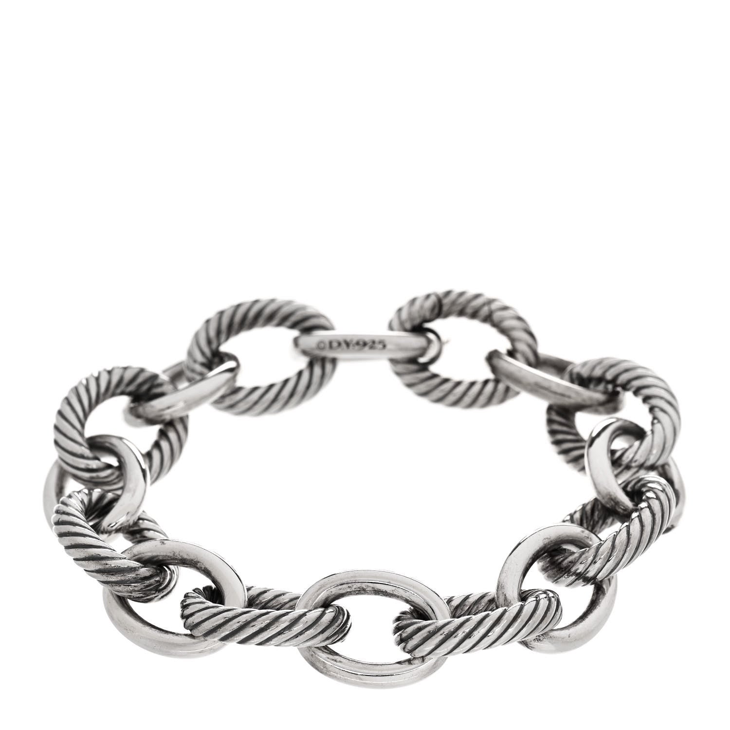 David Yurman Sterling Silver 17mm Extra Large Oval Link Bracelet 1 of 4