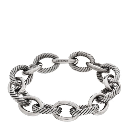 David Yurman Sterling Silver 17mm Extra Large Oval Link Bracelet 1 of 4