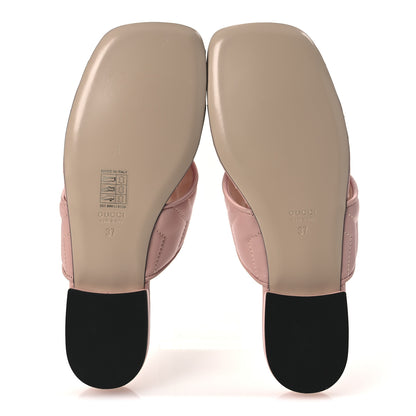 Gucci Nappa Charlotte Double G Marmont Thong Sandals 37 Perfect Pink 7 of 11