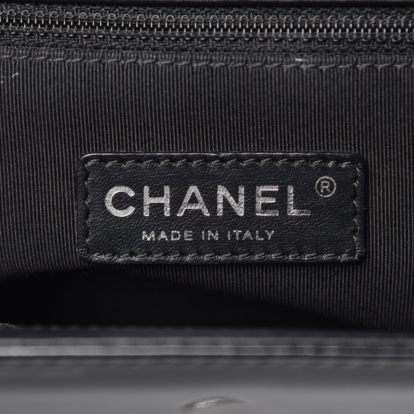 Patent Quilted Large Boy Flap Black
