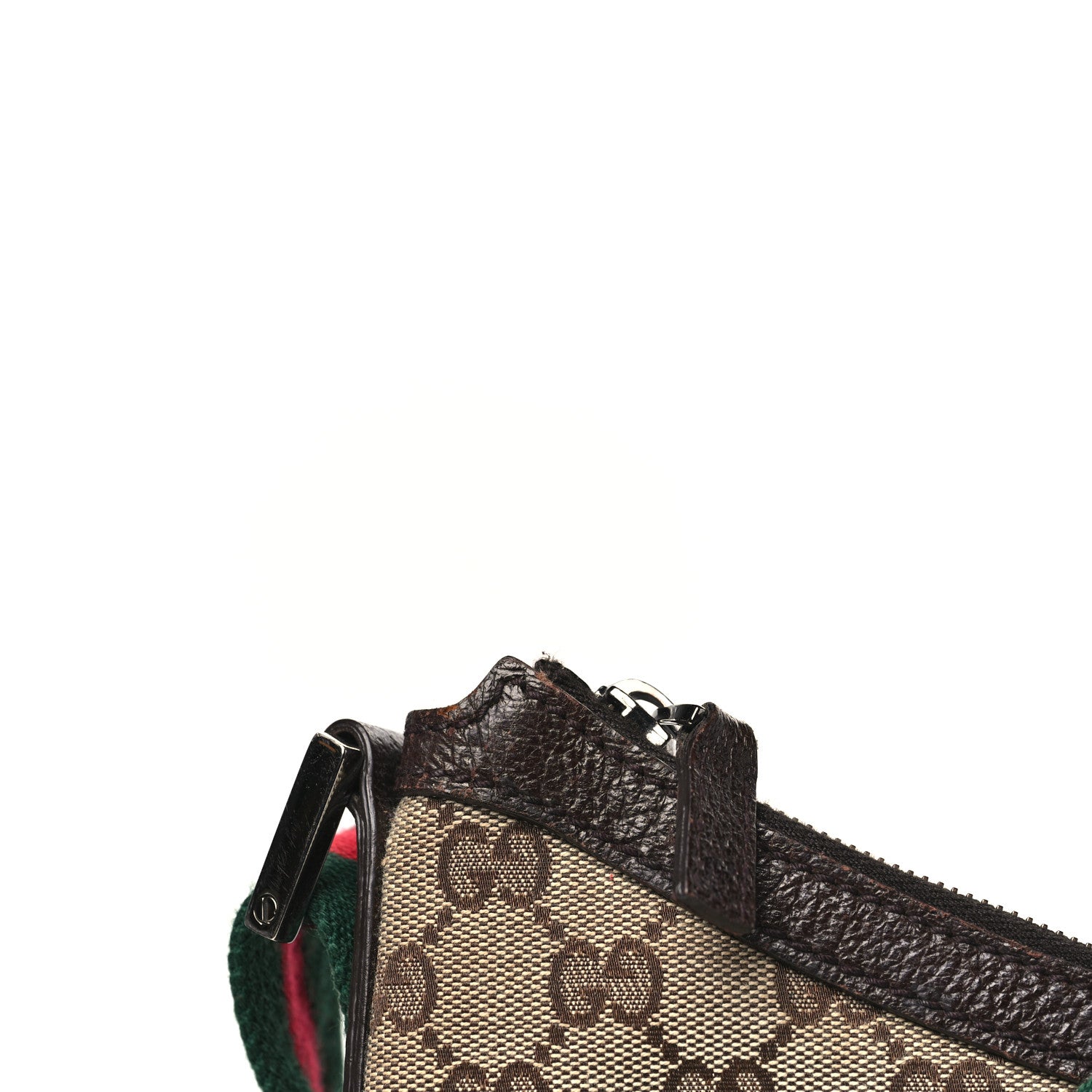 Gucci Monogram Web Medium Half Moon Hobo Dark Brown 11 of 11