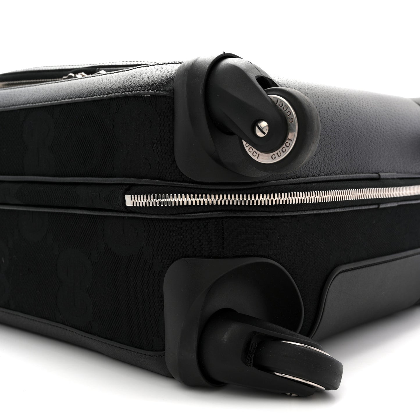 Monogram Jumbo GG Canvas Textured Calfskin Small Carry On Trolley Black
