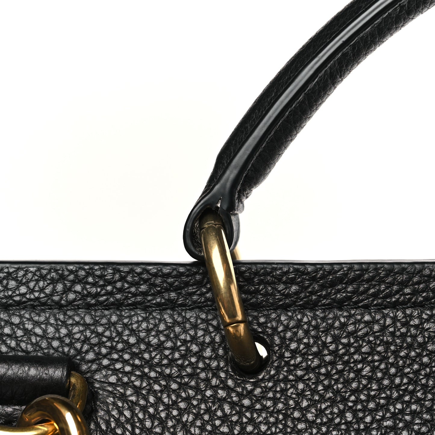 Grain Calfskin Amberley Satchel Black