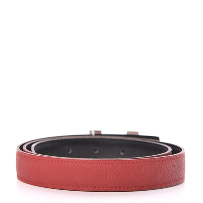 Hermes Box Togo 24mm Mini Constance H Belt Black Rouge Garance 3 of 6