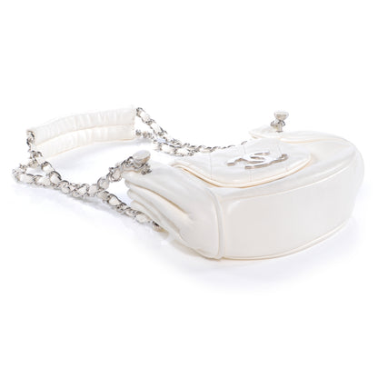 Chanel Lambskin Quilted Mini CC Shoulder Bag Ivory 4 of 9