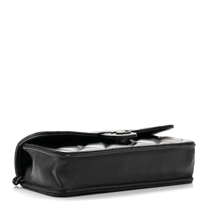 Chanel Lambskin Quilted Flap Phone Holder With Chain So Black 10 of 37