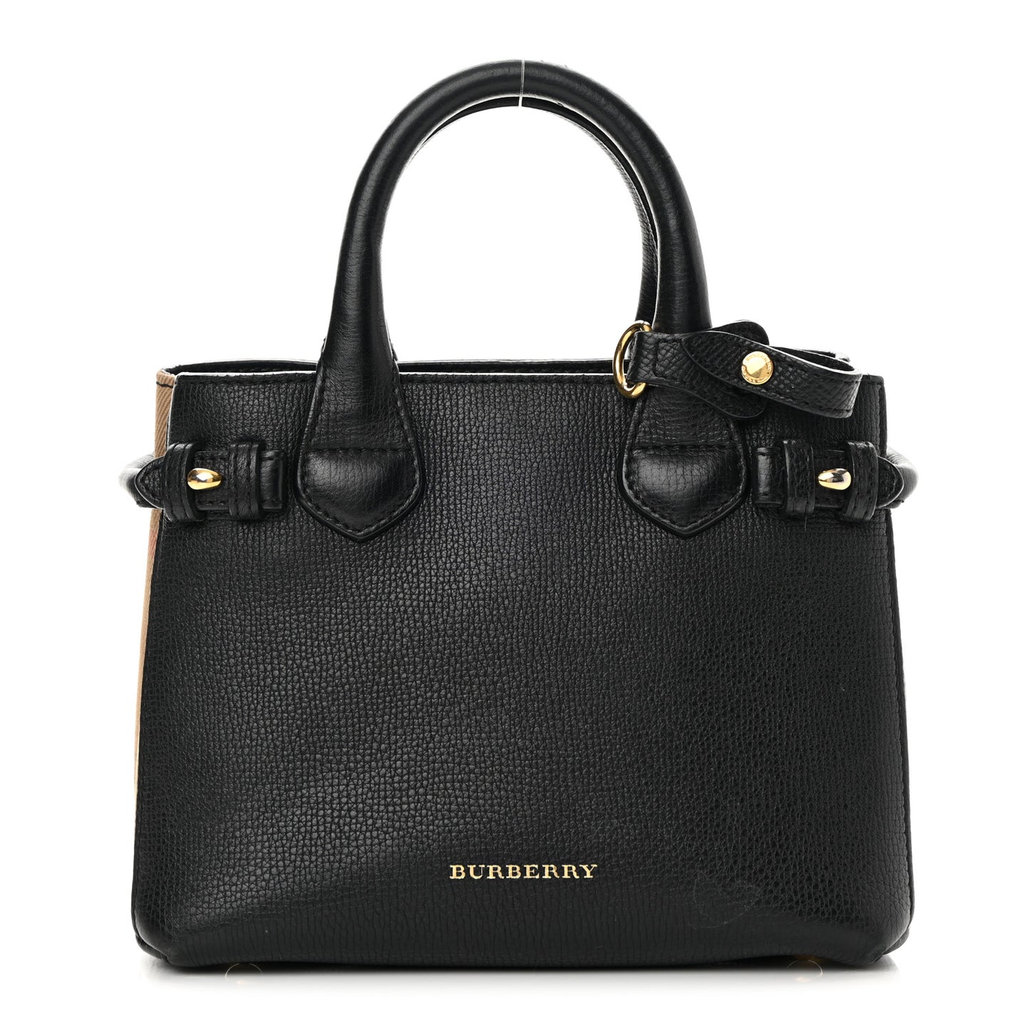 Derby Calfskin House Check Baby Banner Tote Black