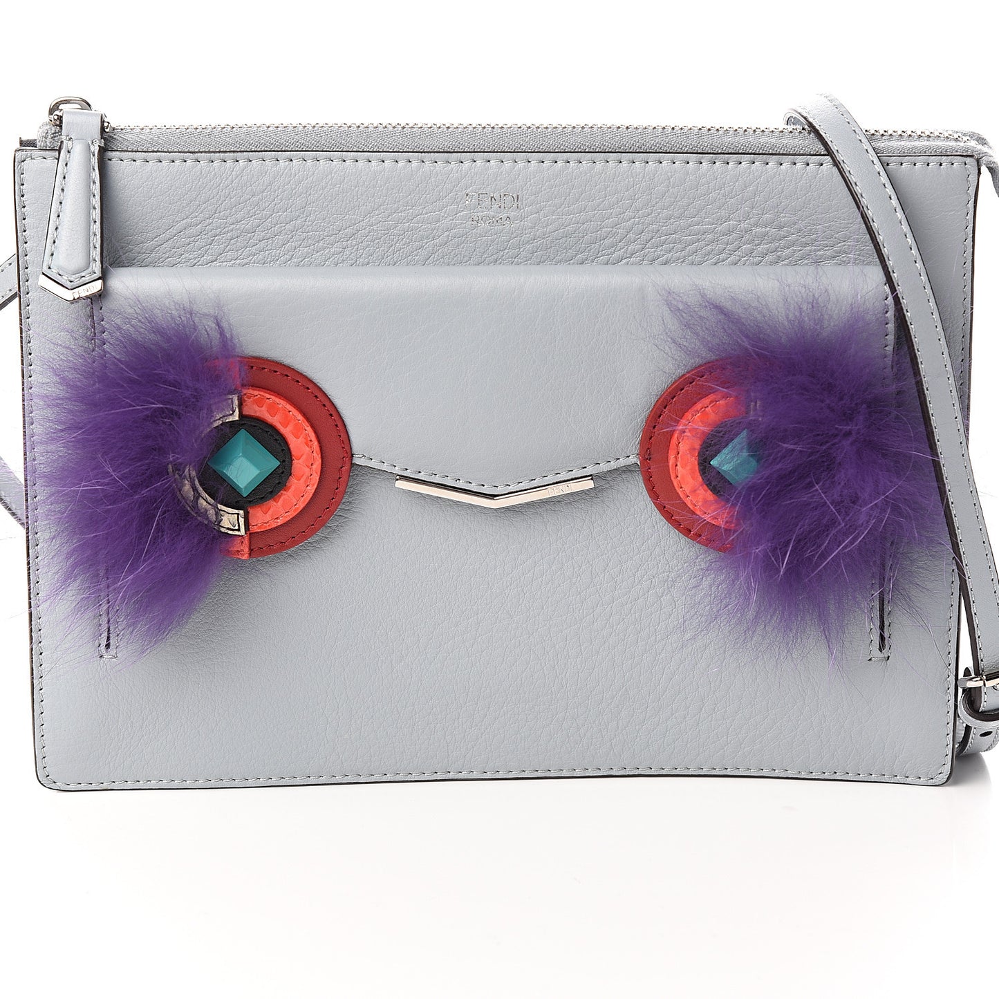 Vitello Dolce Fox Elaphe Ayers Hypnoteyes Min 2Jours Pouch Polvere Viola Multicolor