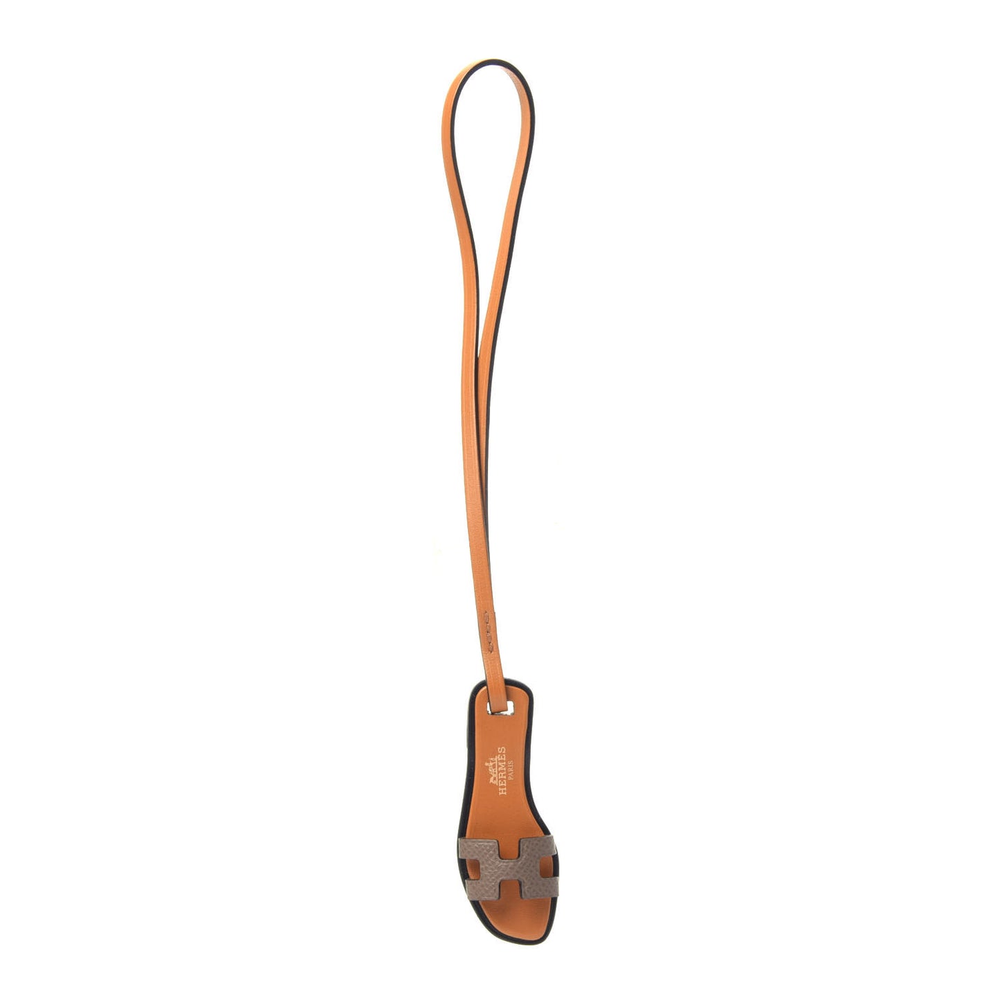 Epsom Butler Calfskin Hunter Oran Nano Bag Charm Etoupe