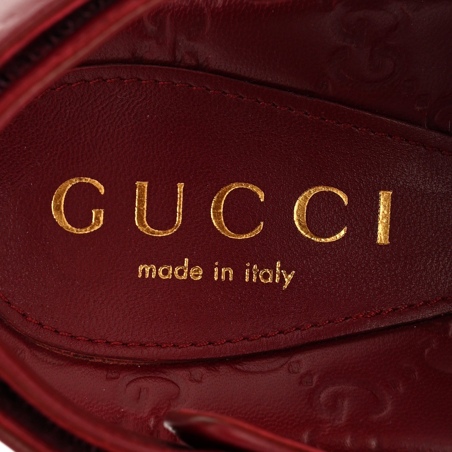 Gucci Guccissima GG Embossed Womens Sandals 39.5 Rosso Ancora 8 of 10