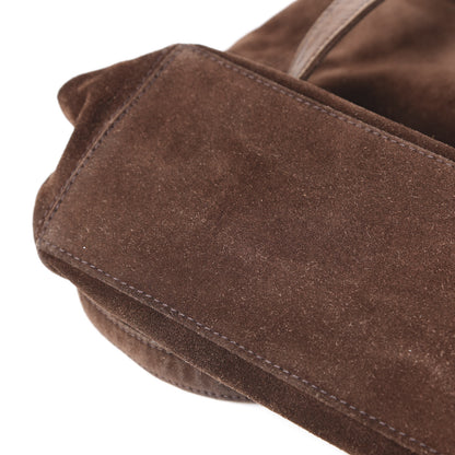 Chanel Suede CC Shoulder Bag Brown 10 of 14