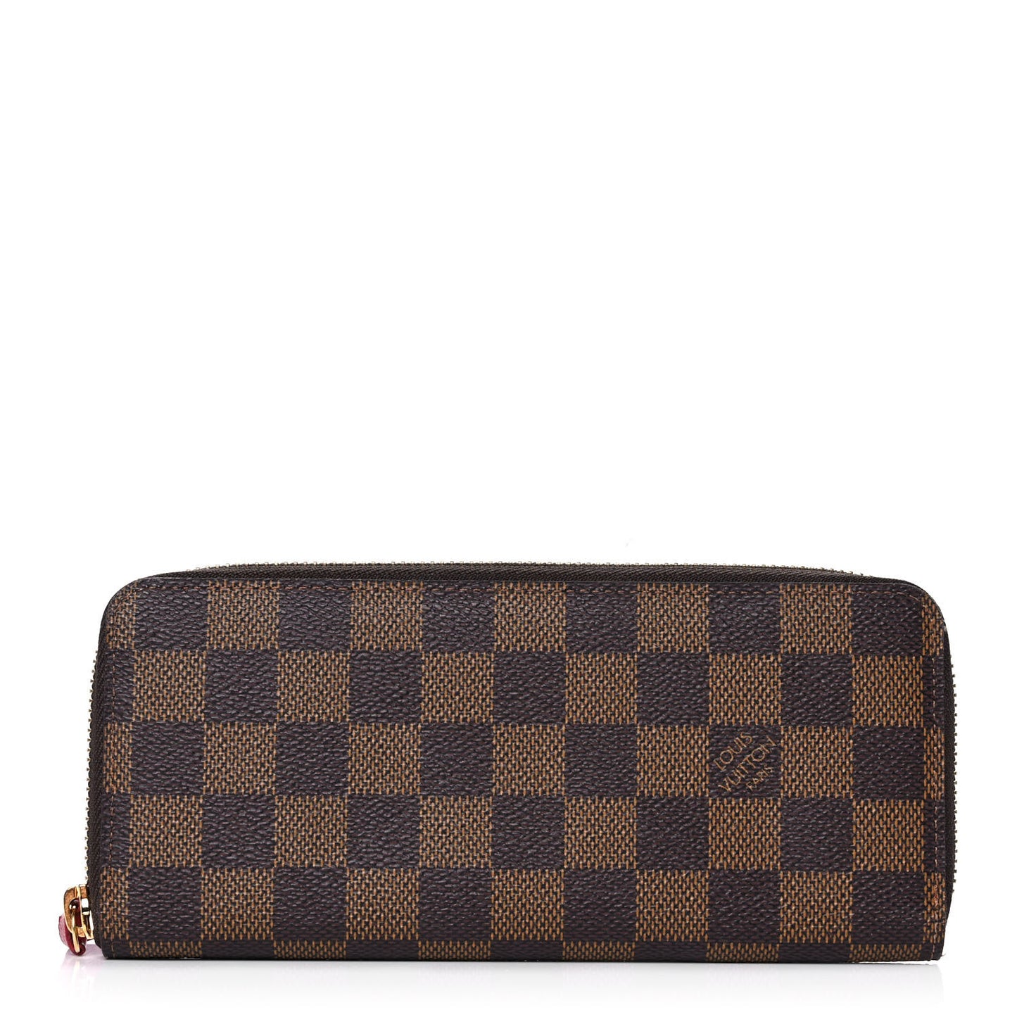 Damier Ebene Clemence Wallet Cherry