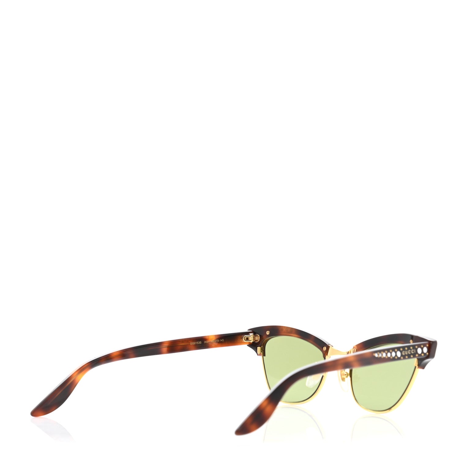 Gucci Clubmaster Cat Eye Sunglasses GG0153S Black 4 of 9