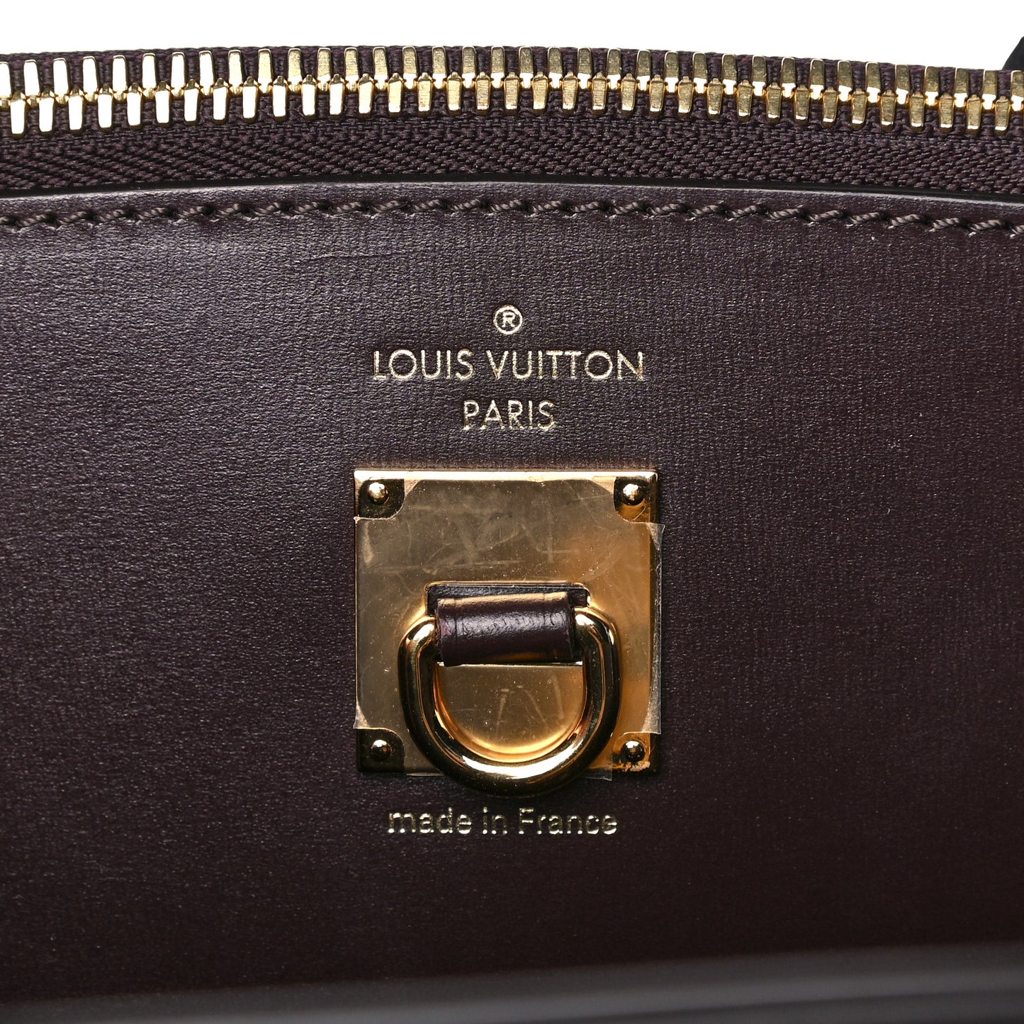 Taurillon Calfskin City Steamer MM Grey Bordeaux