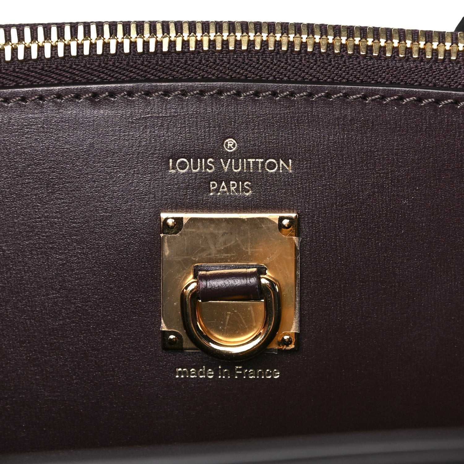 Louis Vuitton Taurillon Calfskin City Steamer MM Grey Bordeaux 7 of 12