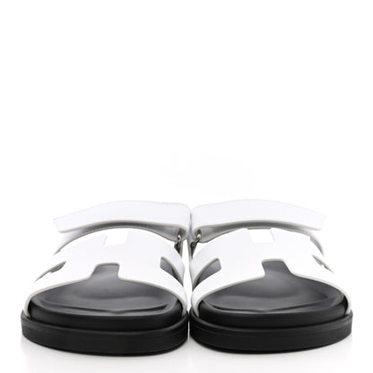 Hermes Calfskin Womens Chypre Sandals 39 White 2 of 10