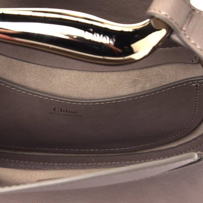 Chloe Small Grain Calfskin Kiss Bag Motty Grey 4 of 4